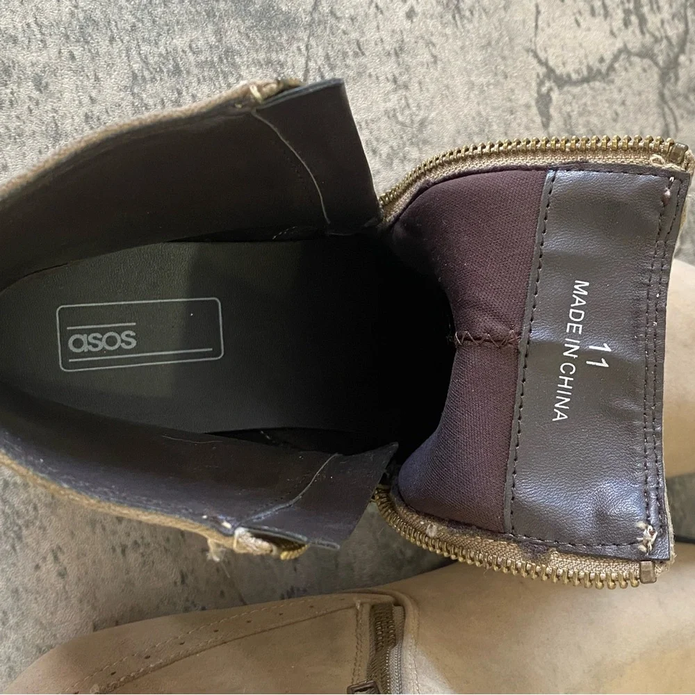 ASOS Suede Chelsea boots Sz 11 - Picture 3 of 5